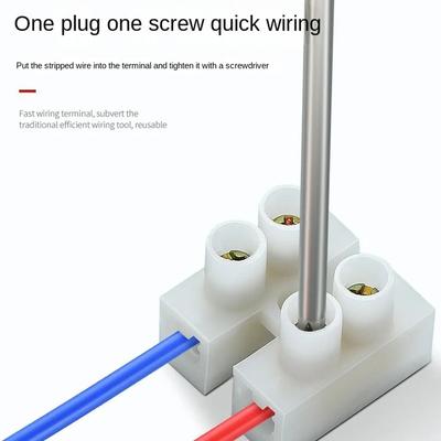 20Pcs Plastic LED Lighting Terminal Block 10A 2P/3P Wire Connector 2 In 2 Out 3 In 3 Out Screw Cable Connector