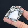 925 Silver Trillion Natural Dendrite Opal Handmade Ethnic Unique Wedding Pendant