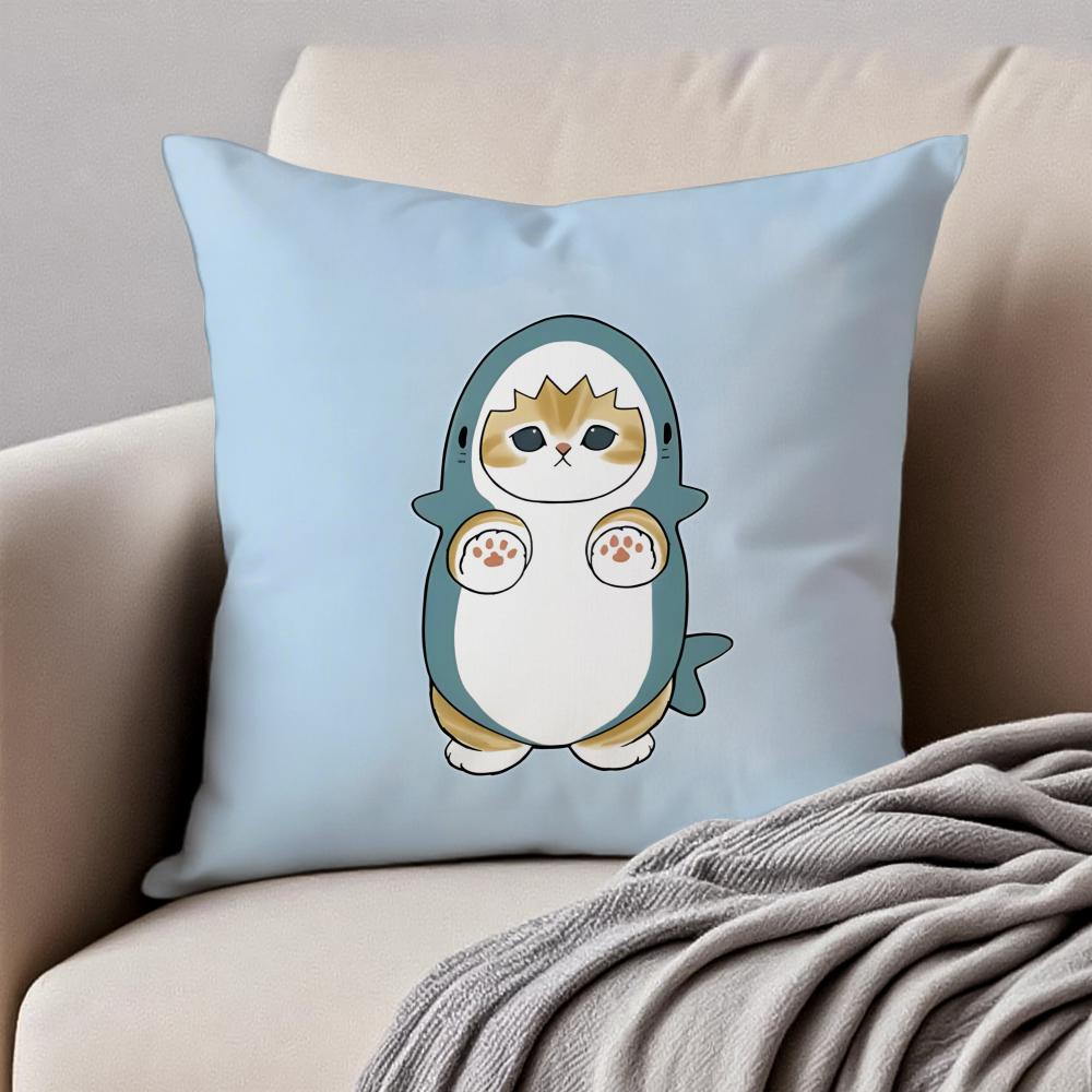 Cute Warm Lovely Mascot MMofusand Cushion Cover Pillowcase Antidustmite Invisible Zipper Short Plush Sofa Cushion