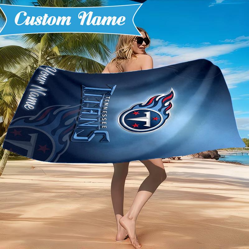 Custom Name Beach Towel Tennessee Logo Art Soft and Quick-drying Beach Towel, Suitable for Travel, Swimming Pool, Gym, Yoga, Gifts