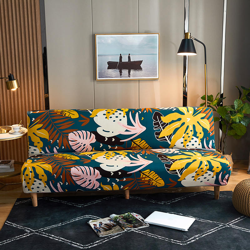 Plaid Elastic Bedspread on The Folding Sofa Bed Covers for Living Room Big Couch Cover Long Chair Without Armrests Slipcovers