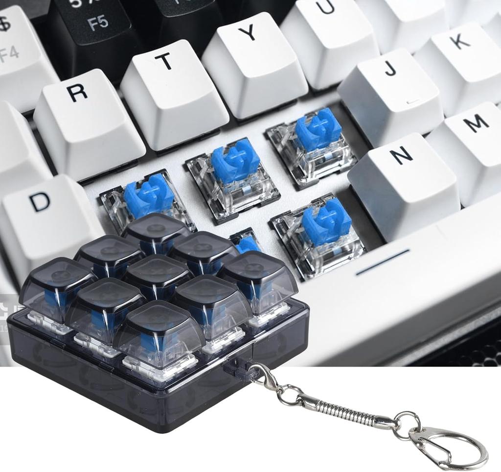 Mechanický klávesový spínač Klávesnice Přívěsek na klíče Tester klávesových spínačů 9 kláves