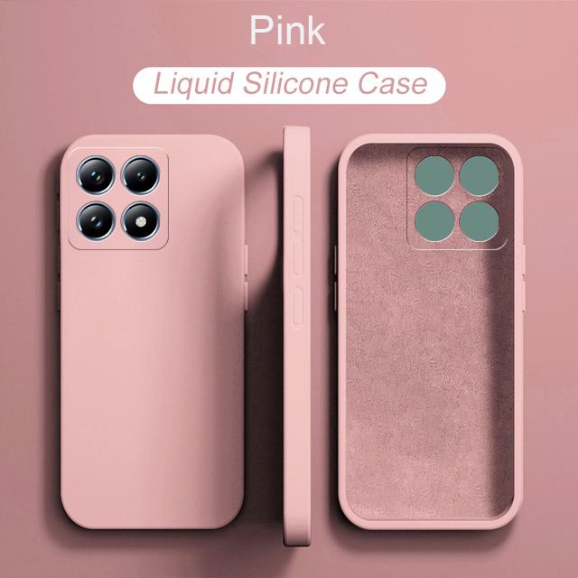 

Жидкий силиконовый чехол для телефона XiaoMi 14T 14 T Pro XiaoMi 14T Модный мягкий чехол Жидкий силиконовый чехол Глобальная версия XiaoMi 14T розовый