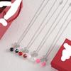 Huatianjia Minimalist V-Shaped Cherry Clavicle Necklace for Women
