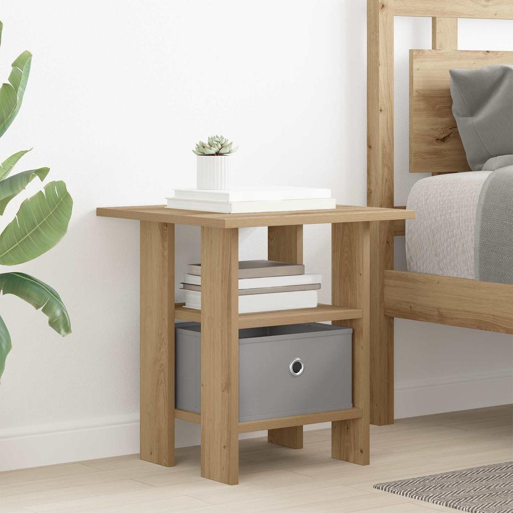 Nightstand Set of 2 Artisan Oak Finish 41 x 40 x 45 cm Engineered Wood