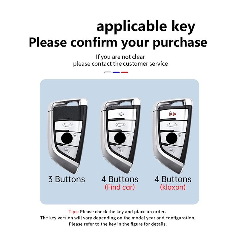 Zinc Alloy Car Key Case Cover for BMW X1 X3 X4 X5 F15 X6 F16 G30 7 Series G11 F48 F39 520 525 f30 118i 218i 320i Car Accessories