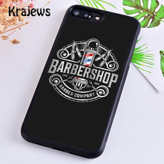 Krajews Barber Funny Vintage Classic Barber Retro Phone Case For iPhone 16 15 SE2020 14 7 8 Plus 11 12 13 Pro Max Fundas