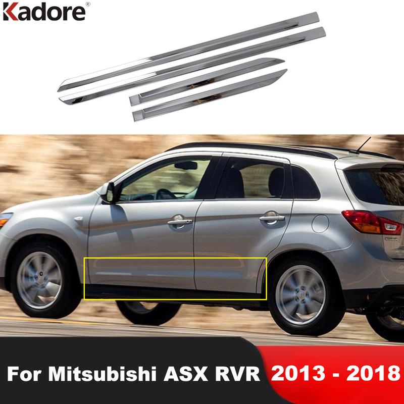 Декоративная накладка на кузов боковой двери Для Mitsubishi ASX RVR Outlander Sport 2013-2018 Стальная панель двери автомобиля Полоска-молдинг Аксессуары