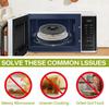 Folding Microwave Cover with Food Splash Proof Design Multi Function Heating Lid for Busy Kitchen Cooking