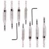 8PCS Universal Self Centering Drill Bit Set Silver Compact Hinge Drill Bits Self Centering Design Multiple Sizes