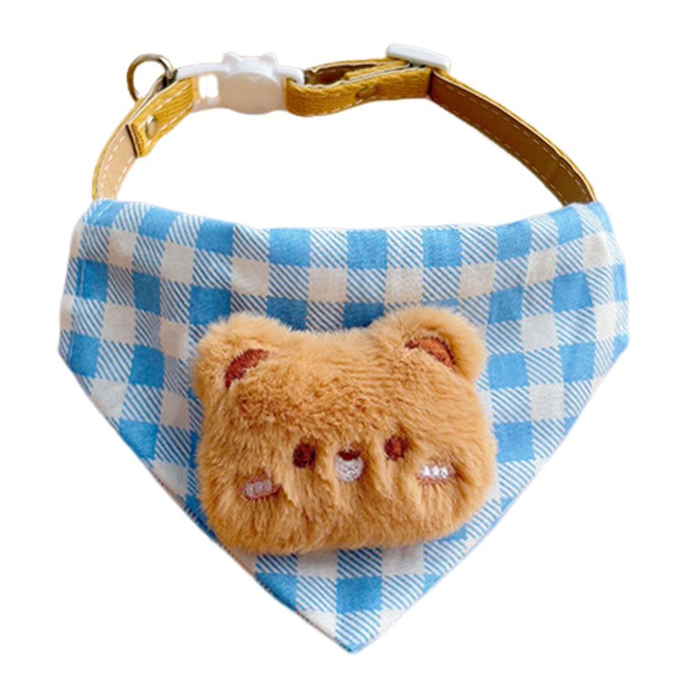 

Fashion Plaid Pattern Dog Drool Bib Adjustable Dog Accessories Cat Cartoon Bib Cute Small Dog Scarf Dog