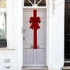 Christmas Cabinet Bow Festive Ribbon Prop Door Bow Festival Decoration for Housewarming Fireplace Celebration Window Stage