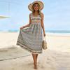 Dress - SummerBreeze - Bohemian Print, Sleeveless, Midi