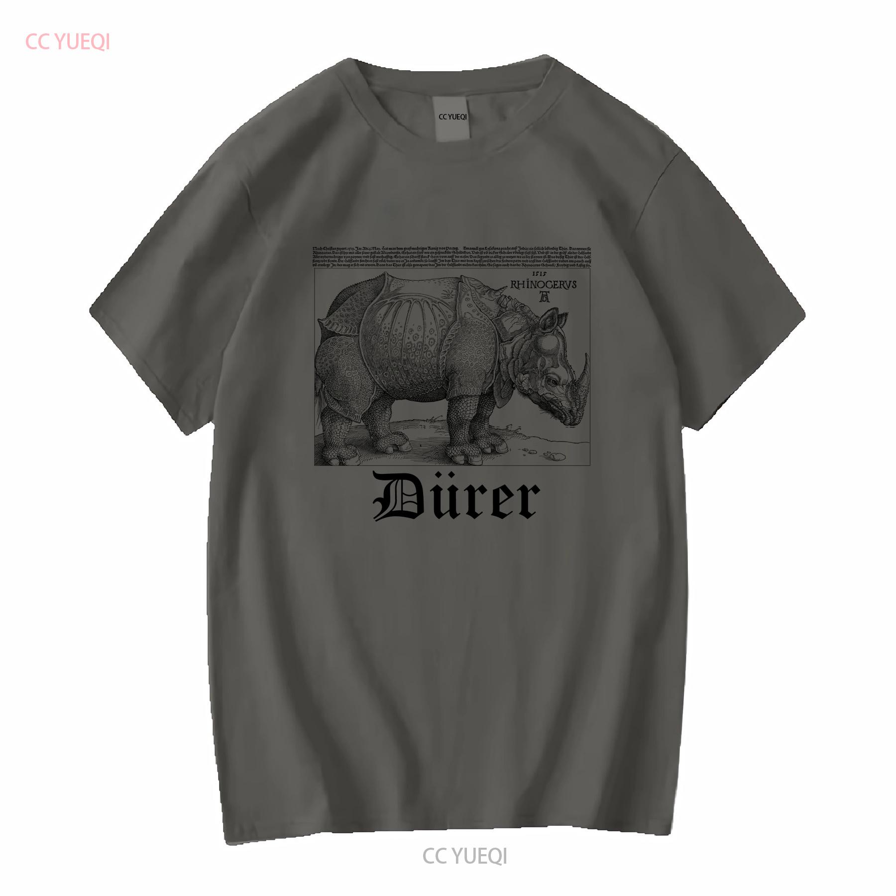

Albrecht Dürer Durer Rhino Classic T Shirt vintage Washed Soft streetwear fashion designer clothes graphic Breathable Slightly 4XL