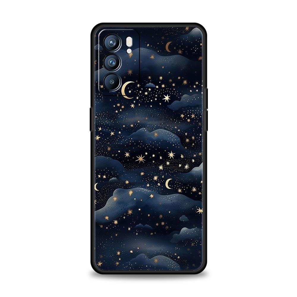 Fashion Starry Sky Stars Phone Case For Oppo Reno 13 12 11 10 7 F Find X5 X6 A98 A80 A79 A78 A57 A54 A31 A17 Pro Soft TPU Cover
