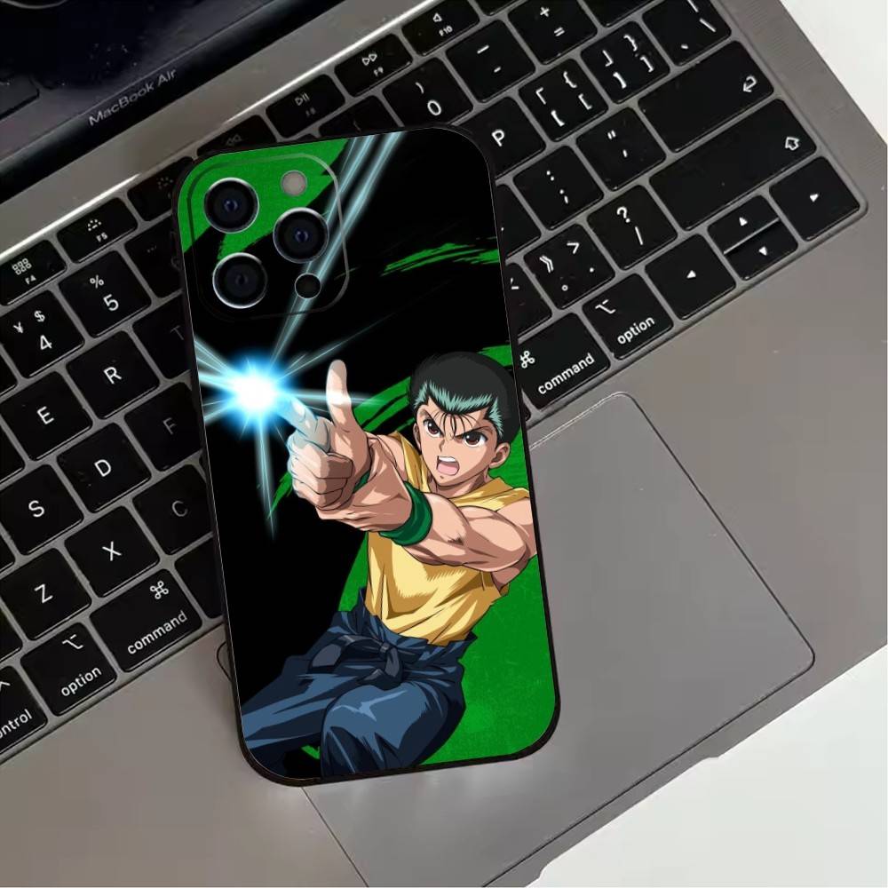 Anime Y-Yu Yu H-Hakusho cool  Phone Case For iPhone 17,16,15,14,13,12,11 Plus,Pro Max,XS,Soft Silicone Black Cover