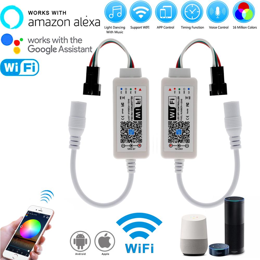 Buy Mini Wifi WS2811 WS2812B RGB LED Strip Light Controller Phone Smart ...