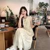 Women's Summer 2024 Sweet Floral Sleeveless Mid-Length Slimming Dress