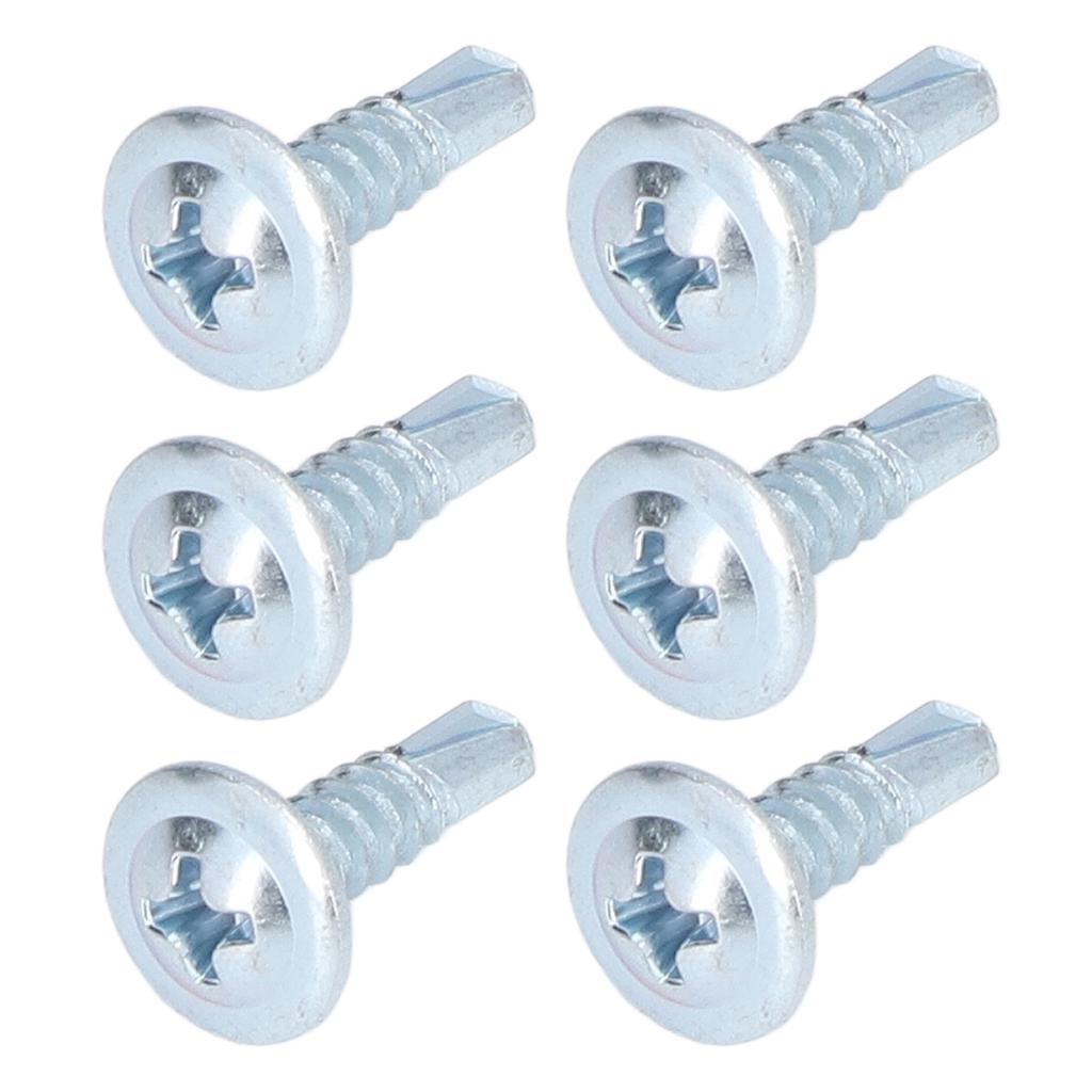 50PCS Round Head Drill Screw Non Slip Carbon Steel Galvanized Self Drilling Screws 4.2x16mm Washer