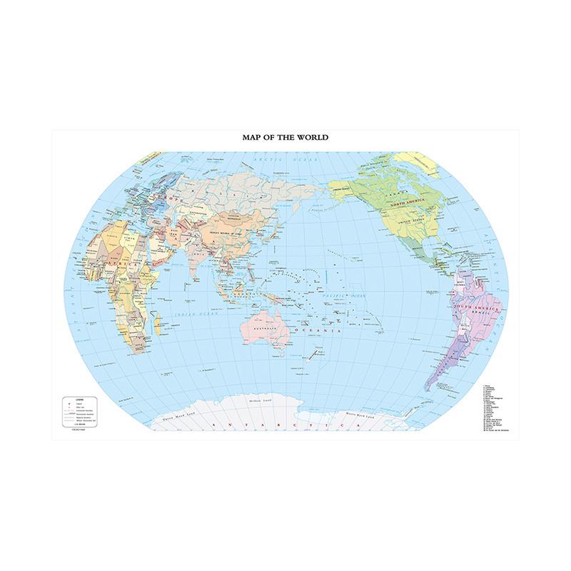 The World Map Prints Frameless Painting Poster Background Cloth Wall Living Room Children Background Murals