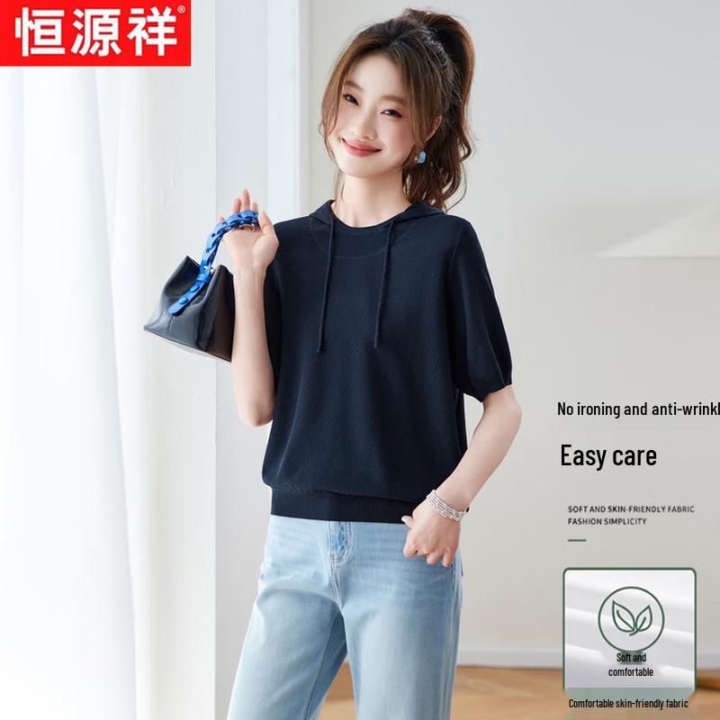 

Hengyuanxiang Women s Summer Hooded Short Sleeve T-Shirt XXL