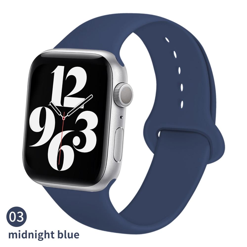 Silicone Strap For Apple Watch Band 44mm 40mm 42mm 38mm 40 44 Mm Breathable Bracelet Correa iWatch Serie 3 6 5 4 SE 7 45mm 41mm