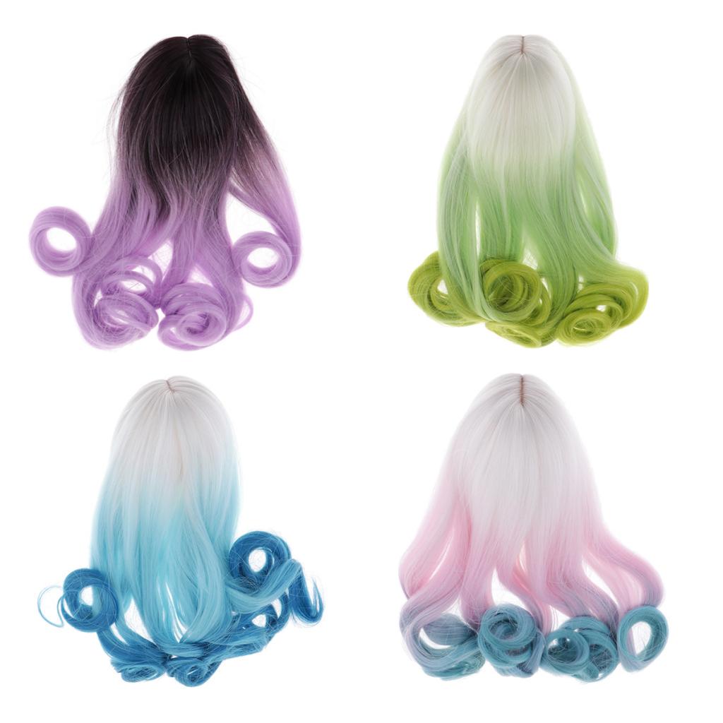 Hair Curly Wig Hairpiece for 1//3 BJD Doll Making /& Repair Supply Brown