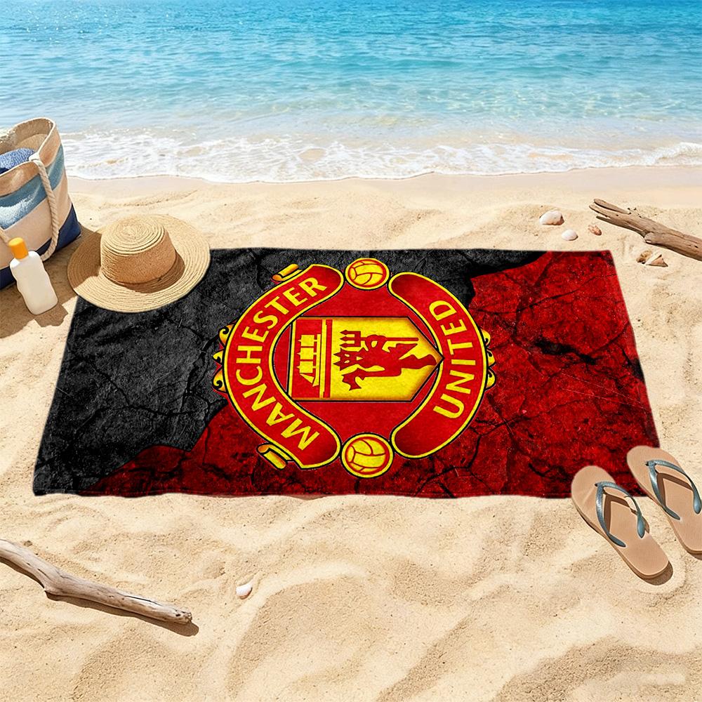 Manchester Beach Towel Super Soft Microfiber Quickdry Fabric Comfortable Lightweight Suitable For Swimming Gym Camping Yoga Vacation