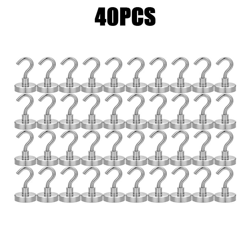 1-80PCS Strong Magnetic Hooks Multi-Purpose Storage Hooks Home Kitchen Bar Storage Hooks Key Storage Hooks Bathroom Hangers