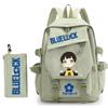 3 Piece School Backpack Set for Students Large Capacity Oxford Cloth Schoolbag with Shoulder Strap and Pencil Case