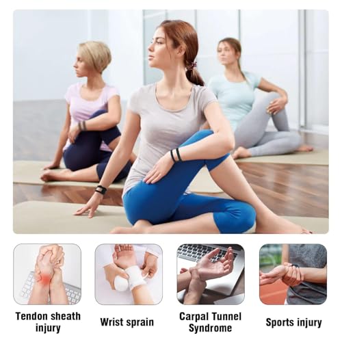 Fitness Wristband TFCC Protection Wrist Wrap Bandage Compression Yoga Wrapping Band Lightweight Shock Absorbing Black 2-Piece Set