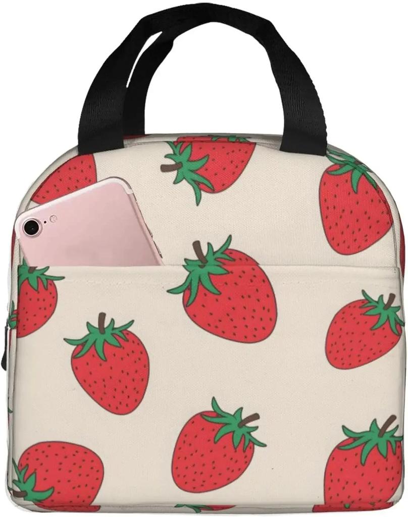 Lunch Bag Ox Cloth Waterproof Thick Insulated Lunch Bag for Beach Picnic School Small Portable Thermal Bento Tote