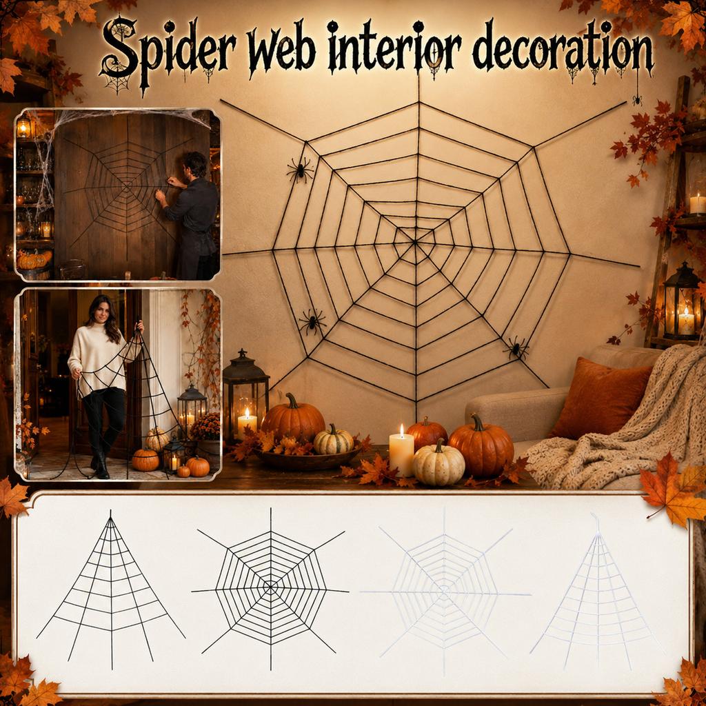 Halloween Decorations, Large Fake Webs for House, Party, Yard, and Window Decor, Stretchy Cobwebs