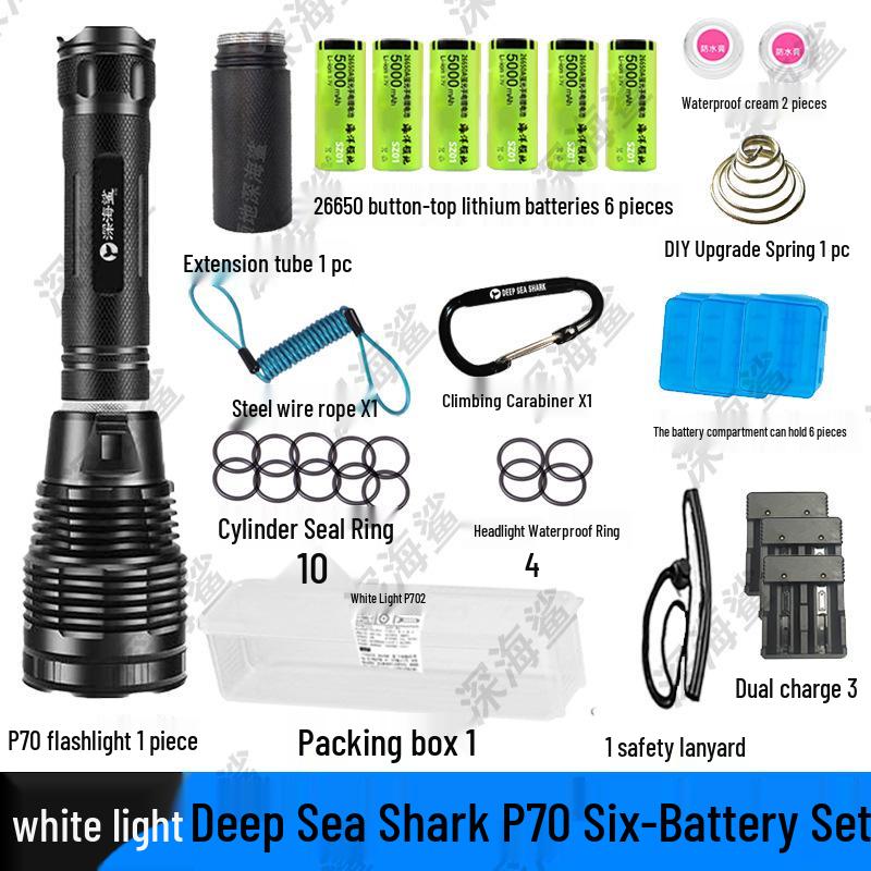 Ultra-Bright Waterproof Diving Flashlight with Long Battery Life