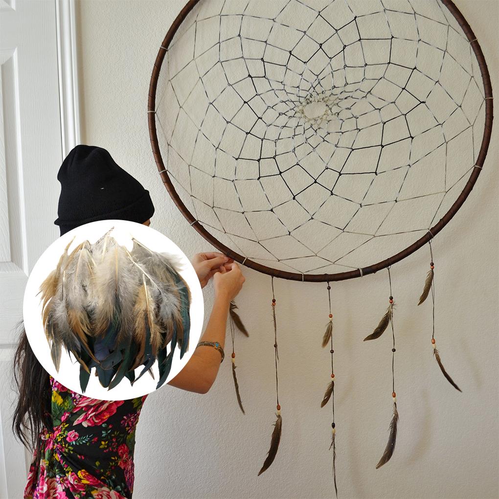 50piece Natural Feather Decoration Easy To And Various Applications Natural Rooster Feather Feathers