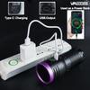 120W 6x365nm UV Powerful Ultraviolet Flashlight USB Rechargeable Blacklight Torch Curing Money Ore Scorpion Fluorescent Detector
