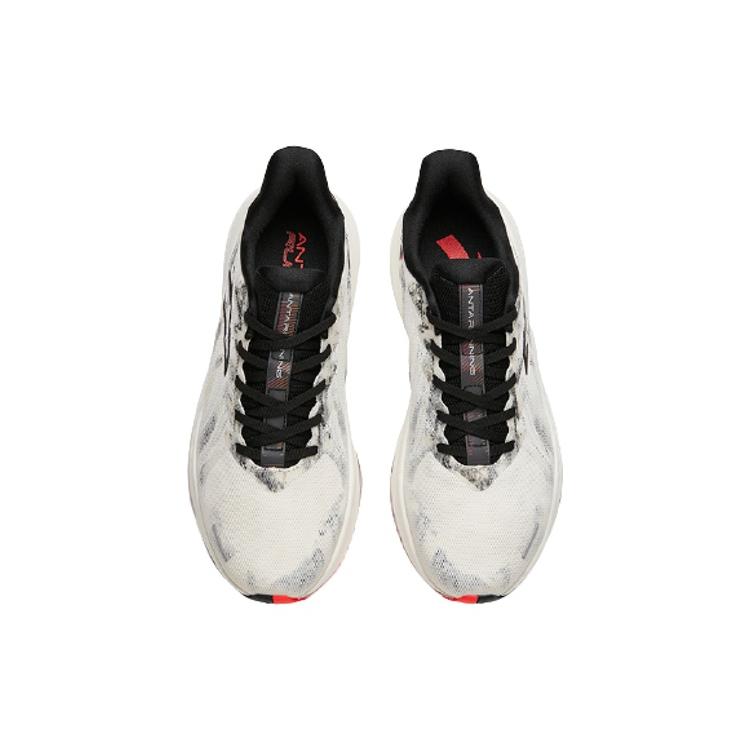 New Anta Rocket 3.0 Anti Slip Wear Resistant Low Top Long Distance Running Running Shoes Men's White Black 112145587-3