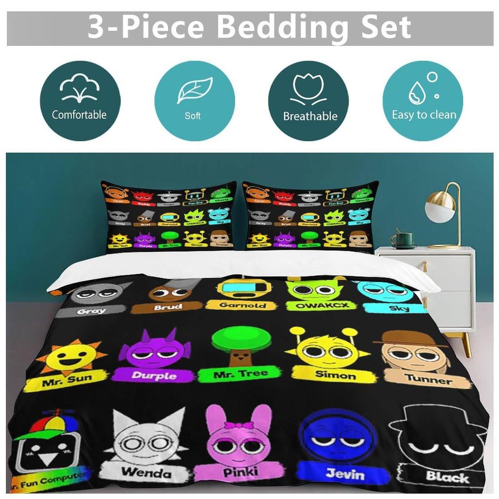 Game Rhythm Box Duvet Set Children And Adolescents Bedroom Decoration Bedding Three-Piece Set