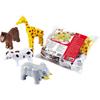 Magnetische Tiere - KLEIN - 0071 - 4 große Tiere Lustiges Puzzle, Beutel - 16 Teile - Ab 12 Monaten