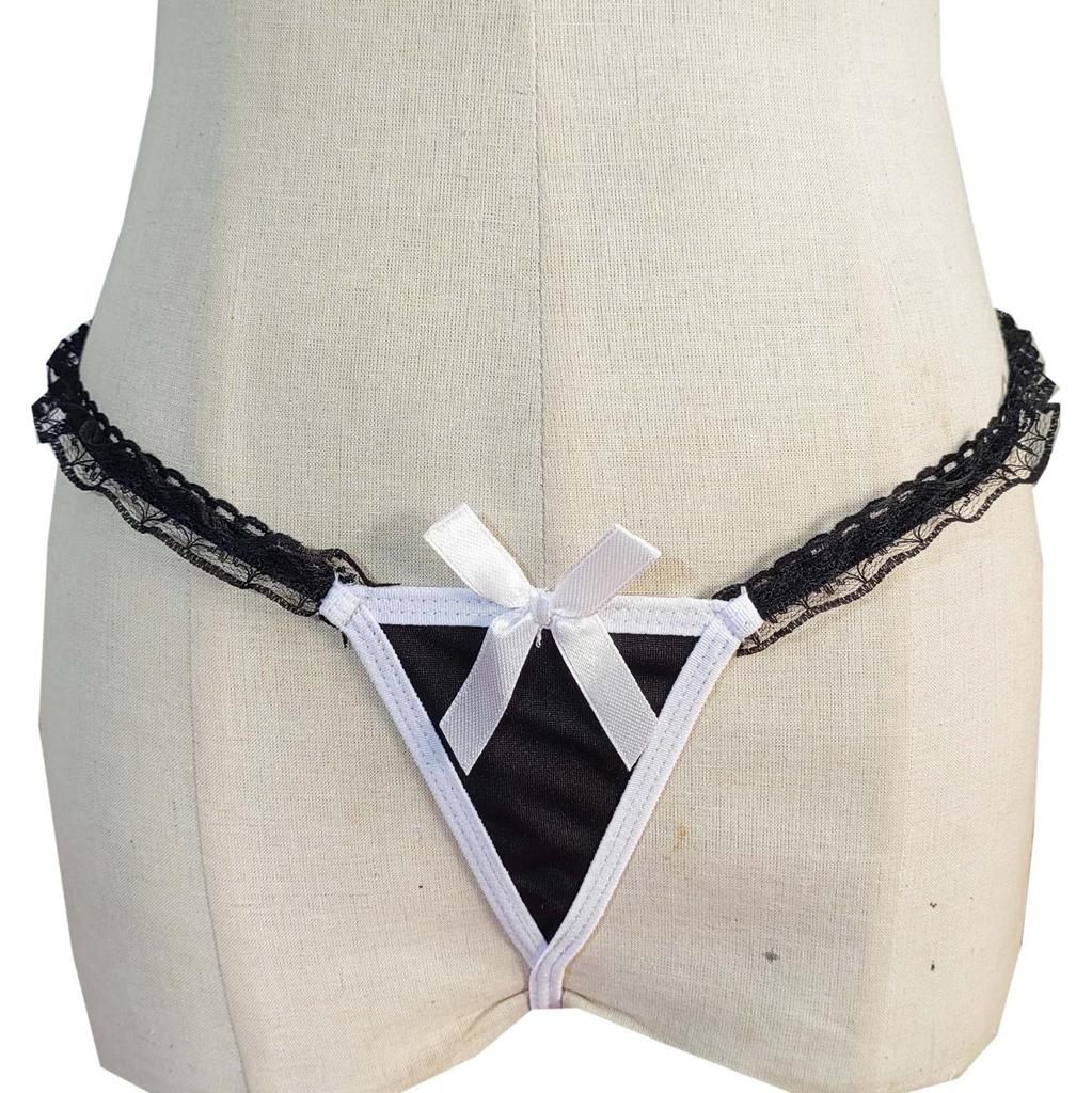 European & American Lace Trim Thong: Sexy Lingerie & T-Back Panty