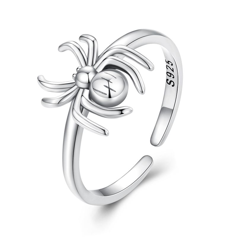 WOSTU Adjustable Rings Real 925 Silver Stackable Engagement Zircon Open Size Rings For Women Female Original Jewelry