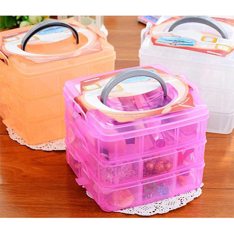 Detachable DIY Classification Transparent Mini Portable Medicine Box Travel Storage Box 10 Grid Jewelry Box Organizer Box
