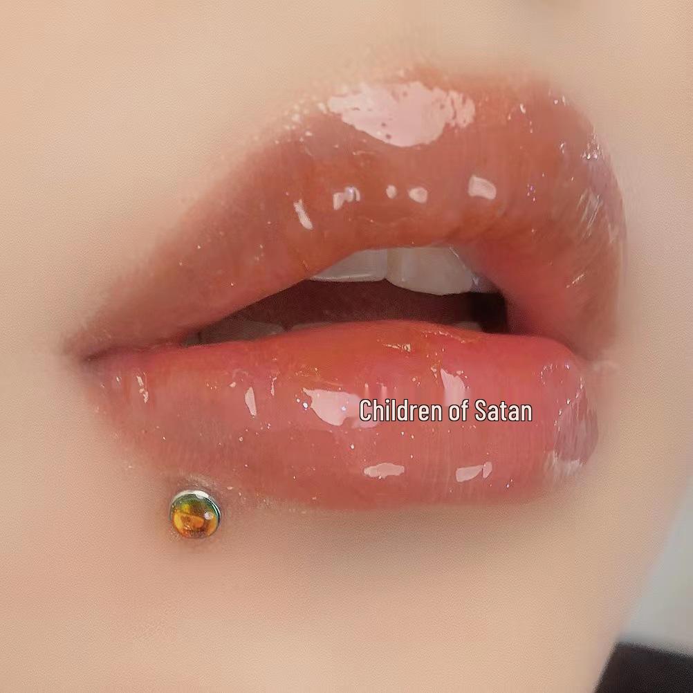 Lip Stud Drip Oil Sparkling Lip and Ear Cartilage Piercing Jewelry, 16g Internal Thread, New