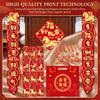 Traditional Spring Festival Couplets Gift Pack With Door Decals For Chinese New Year Decoration