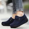 Autumn Thick Bottom Moccasins Loafers Ladies Non-Slip Lace Up Walking Shoes High Quality Cow Suede Spring Casual Shoes Women