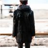Autumn and Winter New Fur Coat Imitation Mink Coat Men's Mink Coat Imitation Fox Hair Big Fur Collar Casual