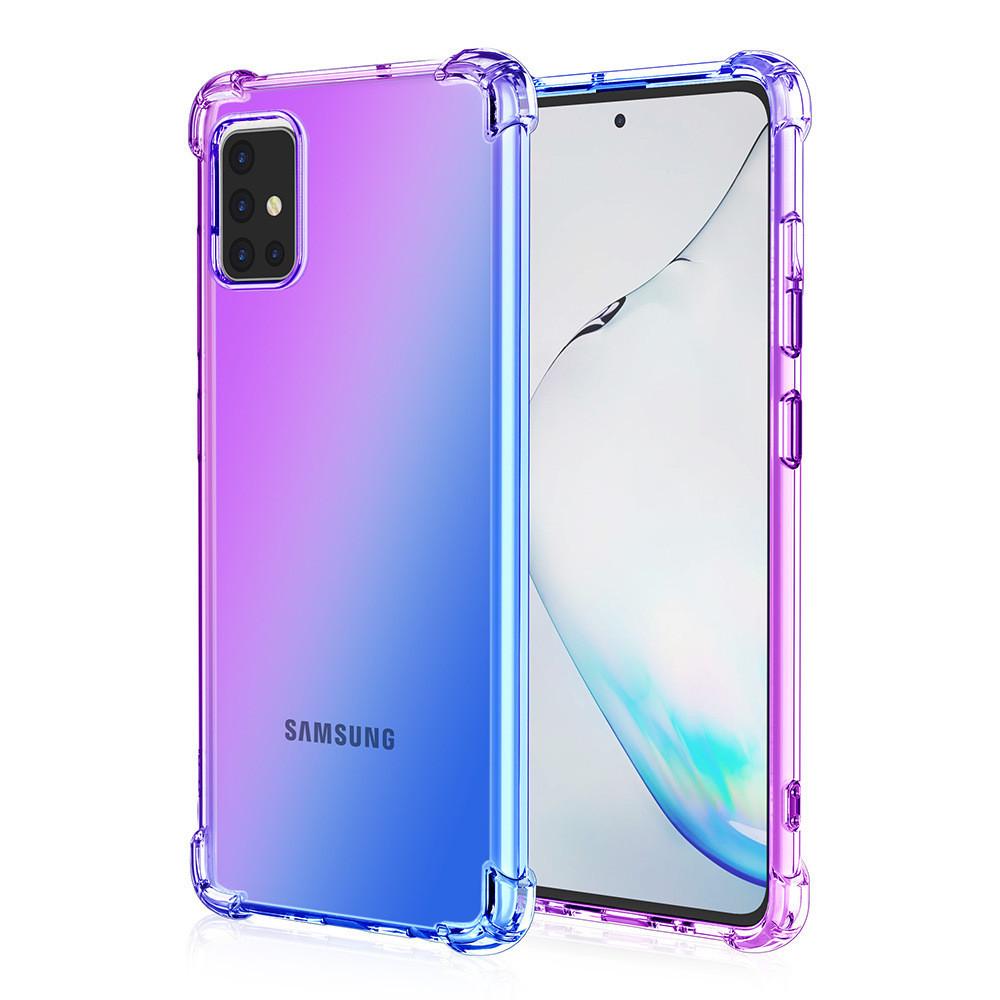 

Стильный противоударный чехол для Samsung A05 Градиентная задняя крышка для A15 A54 5g A05s Purple Blue