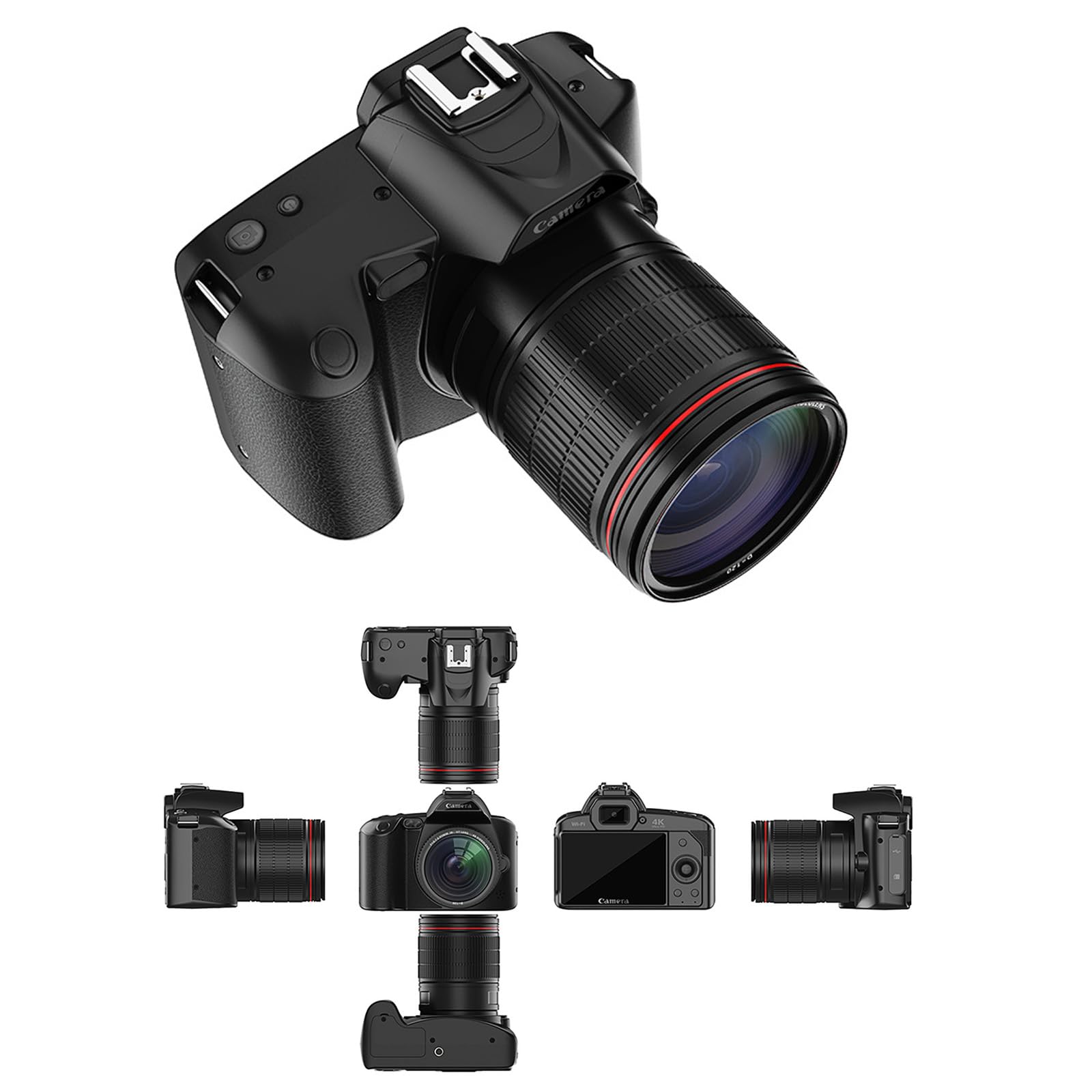 

GOATRIP Цифровий Доступний 4K 64MP ІЧ Нічний 16x Електронний Зображення Широкий Різдвяний Подарунок SD Карта Не Камера, Зір, Зум, Стабілізація, 120° Ширококутний чорний