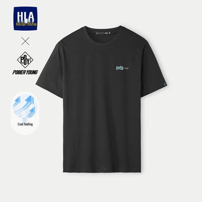 HLA Men's POWER YOUNG Cooling Round Neck Short Sleeve T-shirt