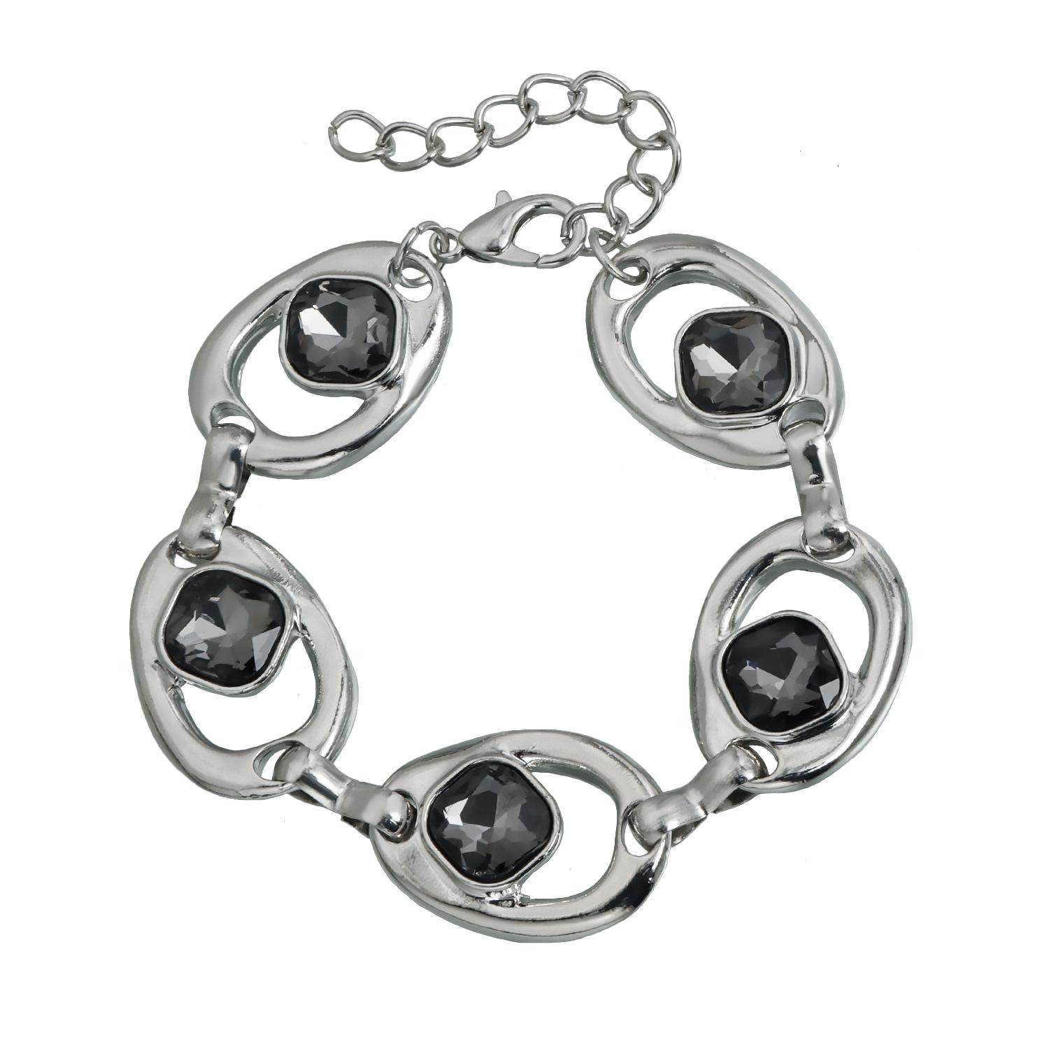 Exaggerated irregular black diamond Y-shaped necklace, heavy metal party dress accessories